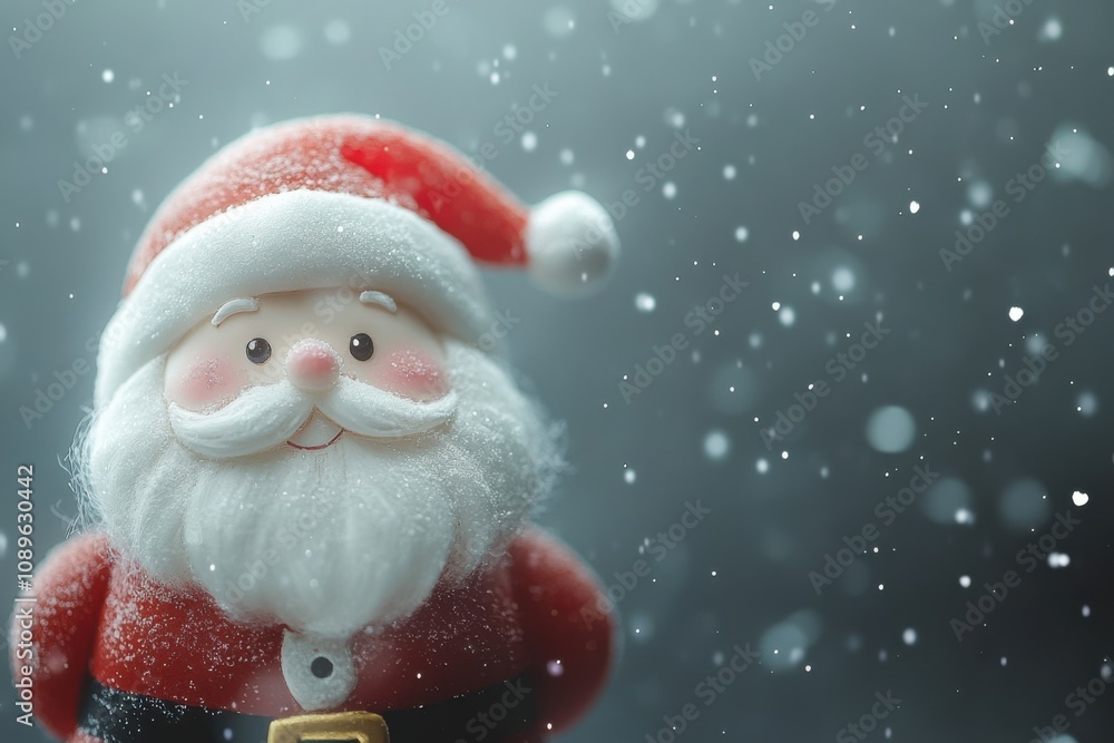Charming illustration of a smiling Santa Claus with a snowy background ready for the holiday spirit and festive celebrations. Generative AI Charming illustration of a smiling Santa Claus with a snowy background ready for the holiday spirit and festive celebrations. Generative AI