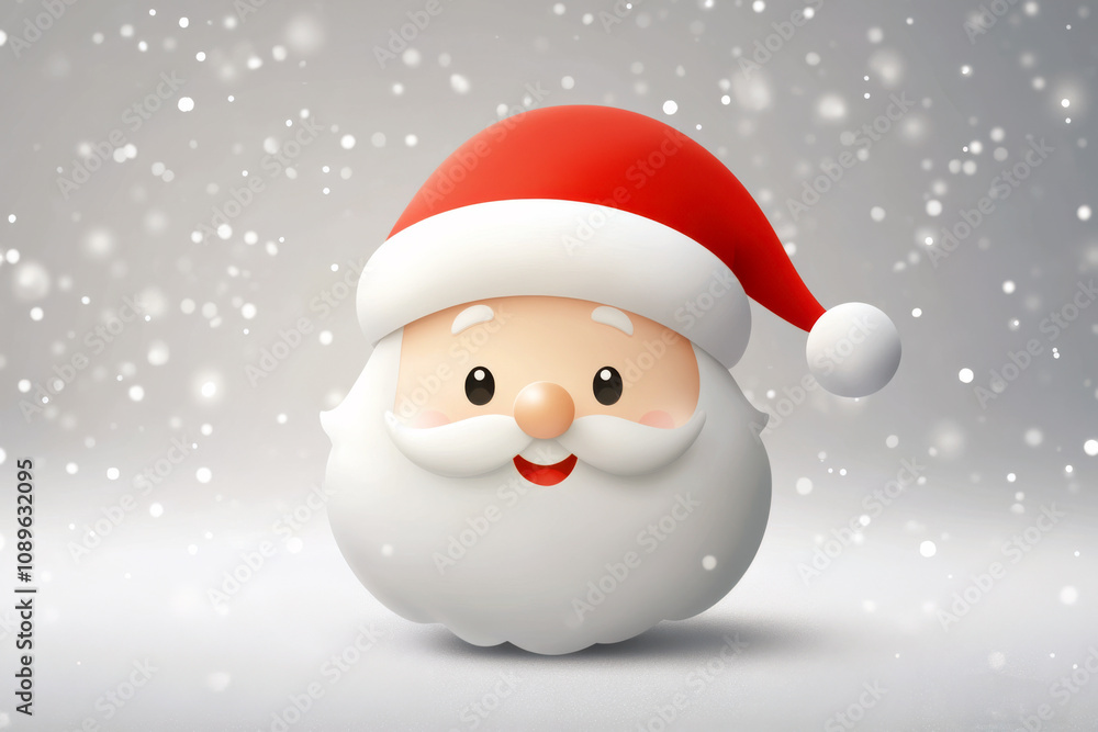 Charming Santa Claus illustration with a festive feeling during snowfall. Generative AI Charming Santa Claus illustration with a festive feeling during snowfall. Generative AI