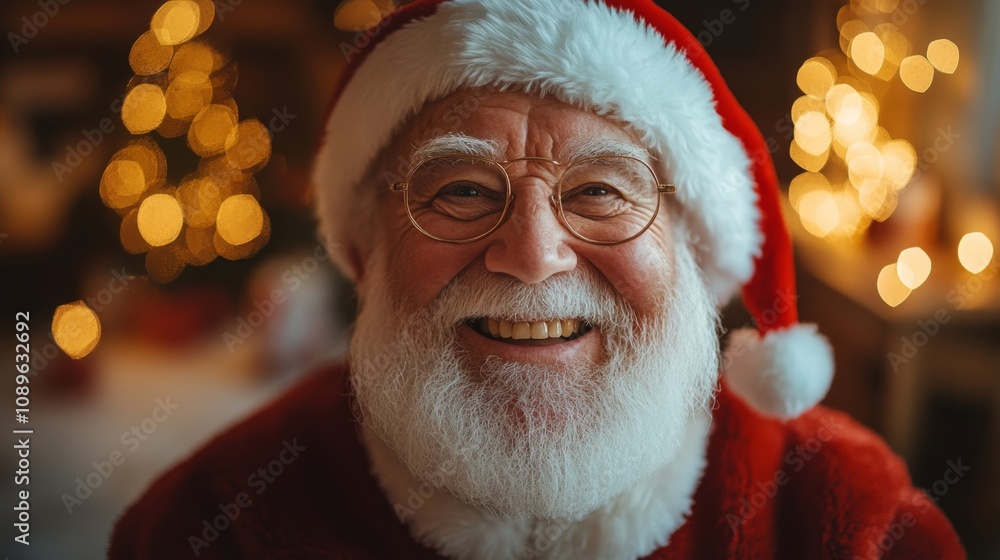 A Happy Santa Claus Smiles Brightly For Christmas A Happy Santa Claus Smiles Brightly For Christmas