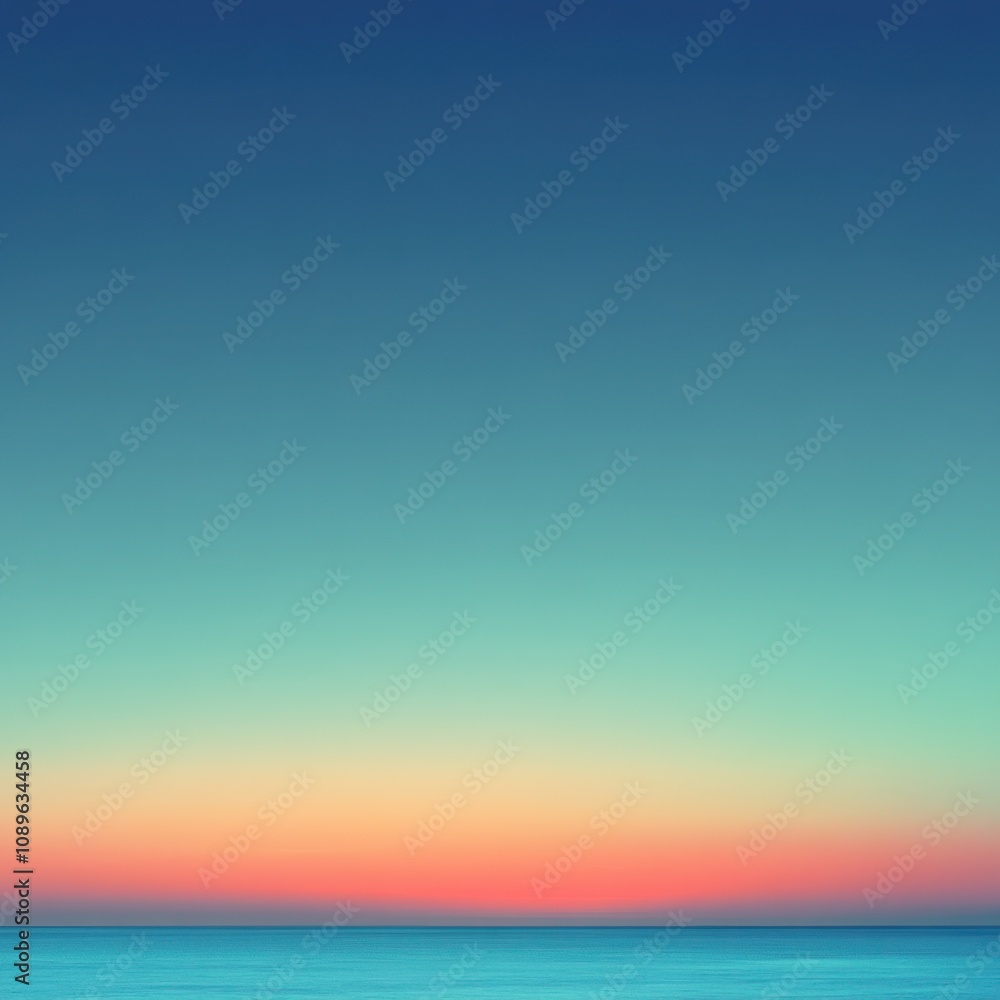 Serene Seascape Sunset Pastel Hues Ocean Sky Serene Seascape Sunset Pastel Hues Ocean Sky