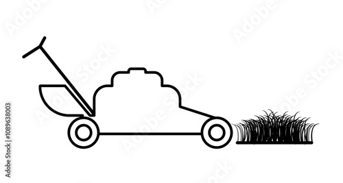 lawn mower icon, logo icon sign symbol vector illustration isolated on white