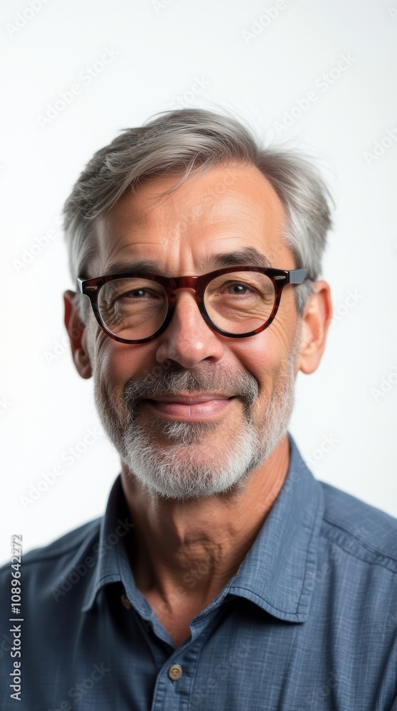 senior man with grey hair and glasses isolated on white senior man with grey hair and glasses isolated on white
