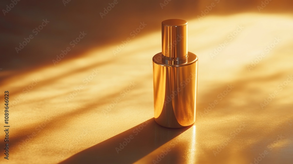 Perfume bottle on table Perfume bottle on table