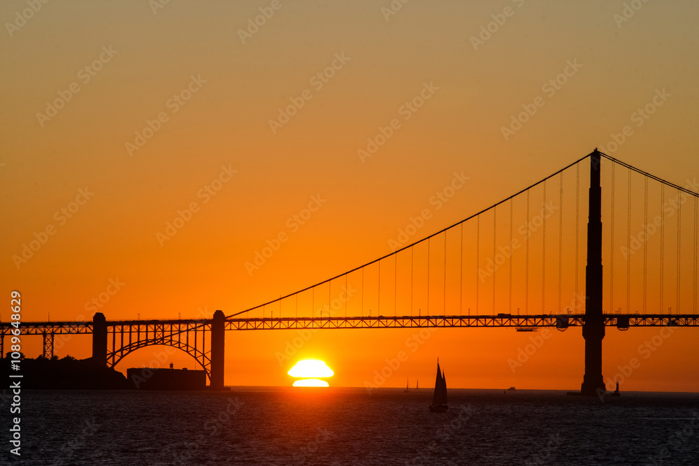 Obraz premium Golden Gate Sunset