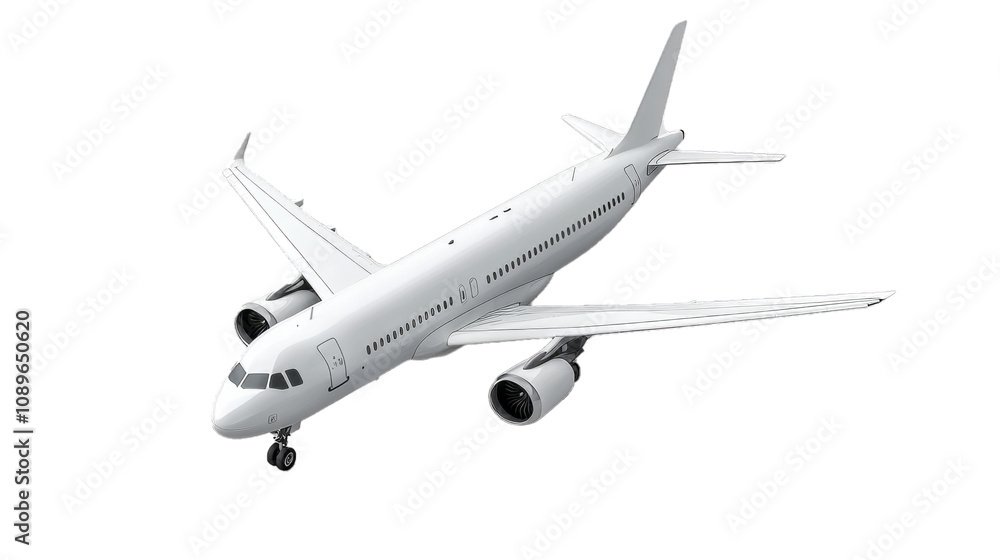 Obraz premium Airplane isolated on withe background