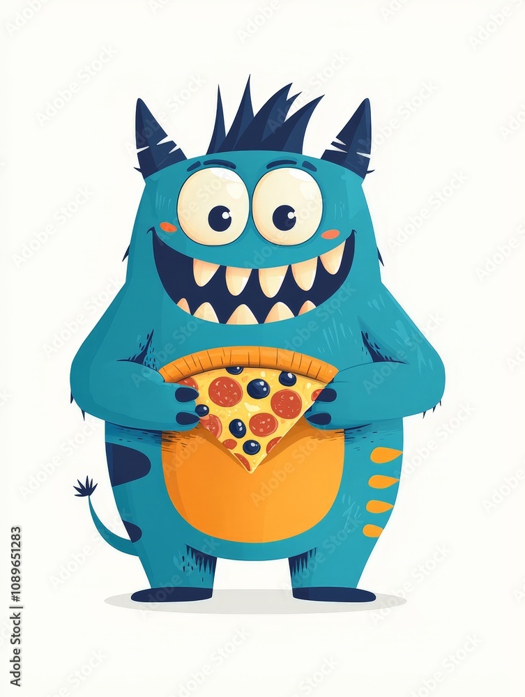 Monster pizza lover a slice of happiness Monster pizza lover a slice of happiness