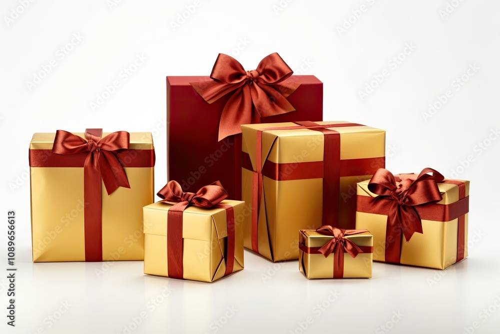 Fototapeta premium Gift boxes on a white background