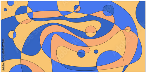 abstract fluid and psychedelic flat background for summer holiday party