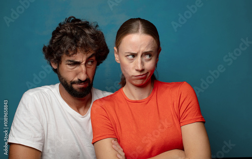 Εκτύπωση καμβά feeling displeased and disappointed, looking serious, annoyed and angry with cro
