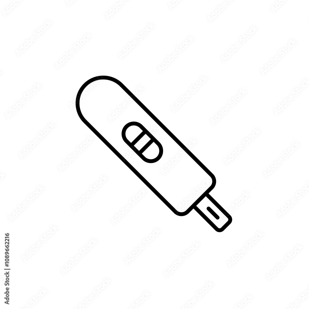 Pregnancy test thin line vector icon Pregnancy test thin line vector icon