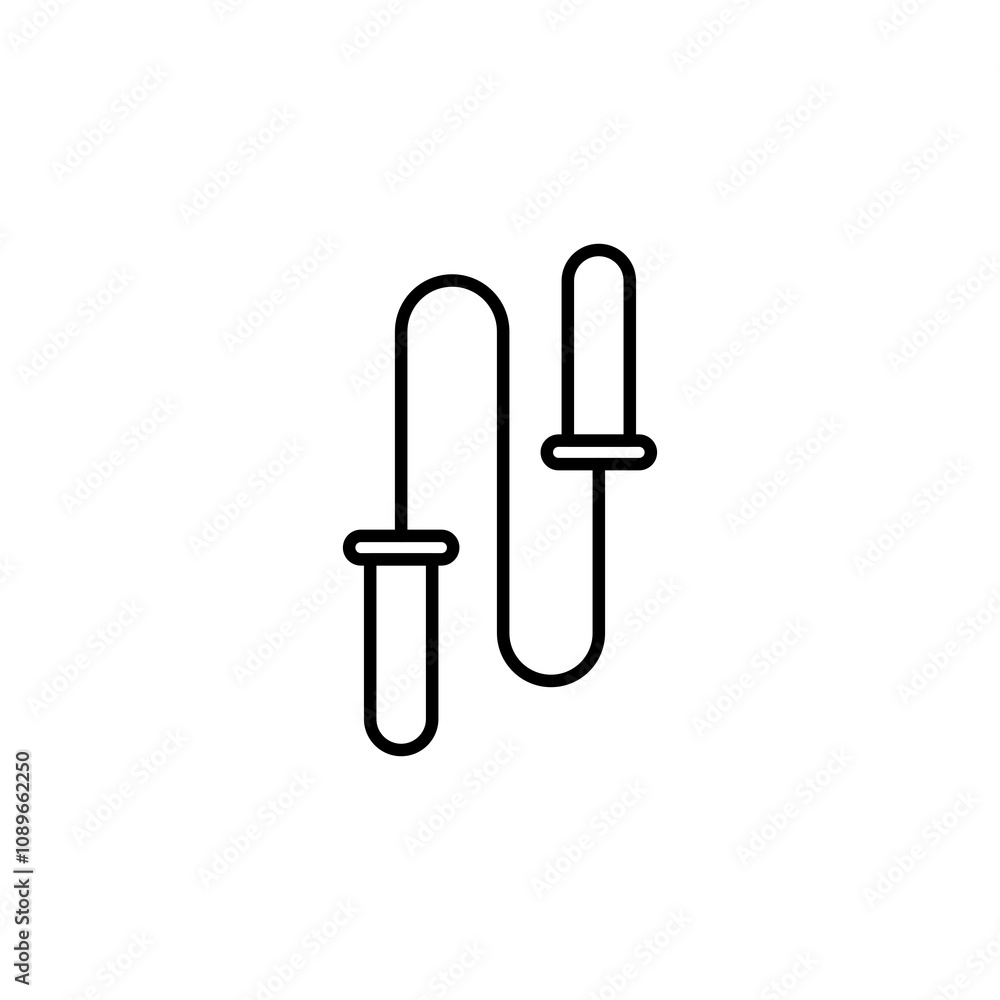 Jump rope thin line vector icon Jump rope thin line vector icon