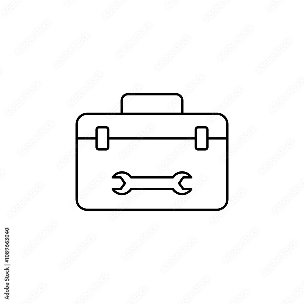 Toolbox thin line vector icon Toolbox thin line vector icon