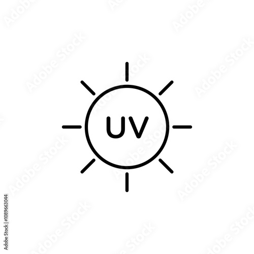 UV thin line vector icon