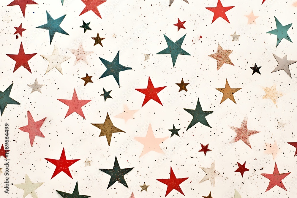 Abstract Christmas star pattern scattered on a light background Abstract Christmas star pattern scattered on a light background