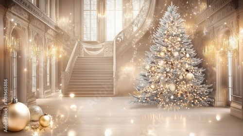 Wallpaper Mural Grand Palace Christmas Tree, Festive Elegance Torontodigital.ca