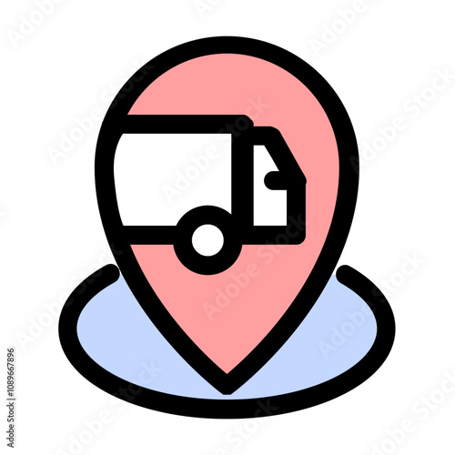 Delivery location - clean and modern ecommerce and online marketing icon