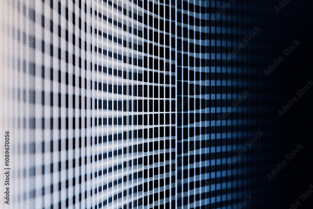 Abstract white gridlines on a gradient black-to-blue background Abstract white gridlines on a gradient black-to-blue background