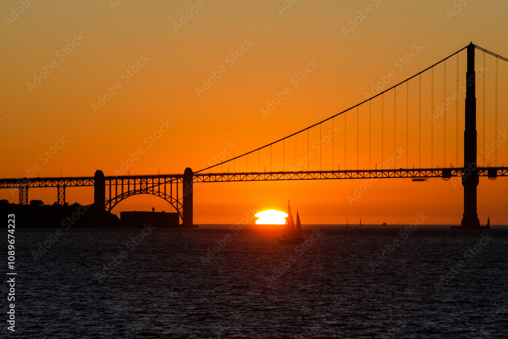 Obraz premium Golden Gate Sunset
