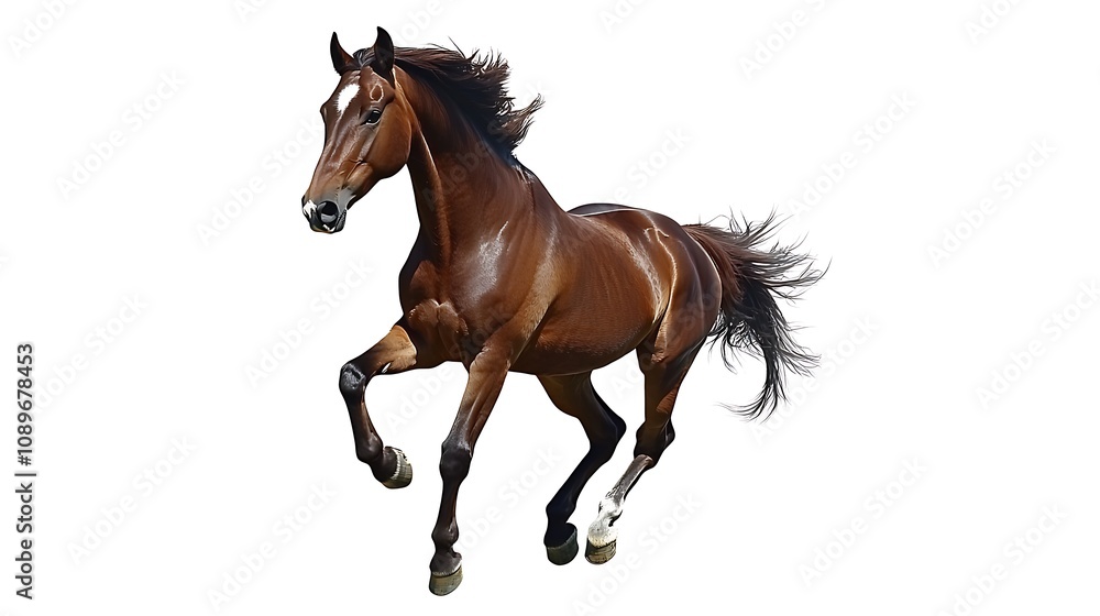 Naklejka premium High quality horse rearing vector on clean transparent background image