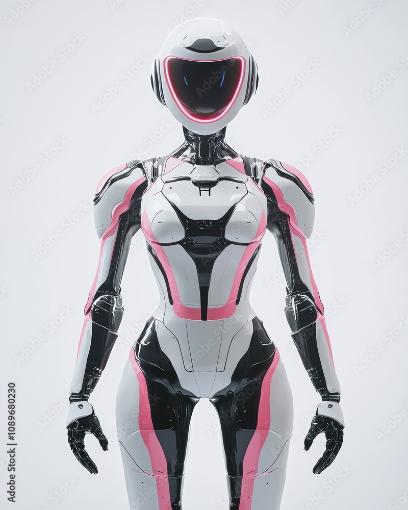 Female android robot design. Created using generative AI. Female android robot design. Created using generative AI.