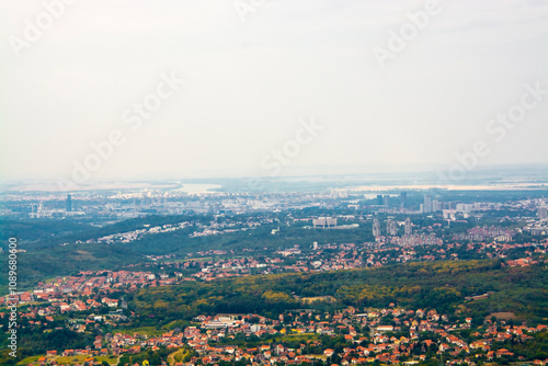 Avala tower on the mountain