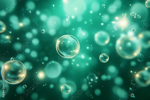 Wallpaper Mural Abstract emerald green background with subtle glowing effect Torontodigital.ca