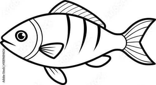 Fish Line Art