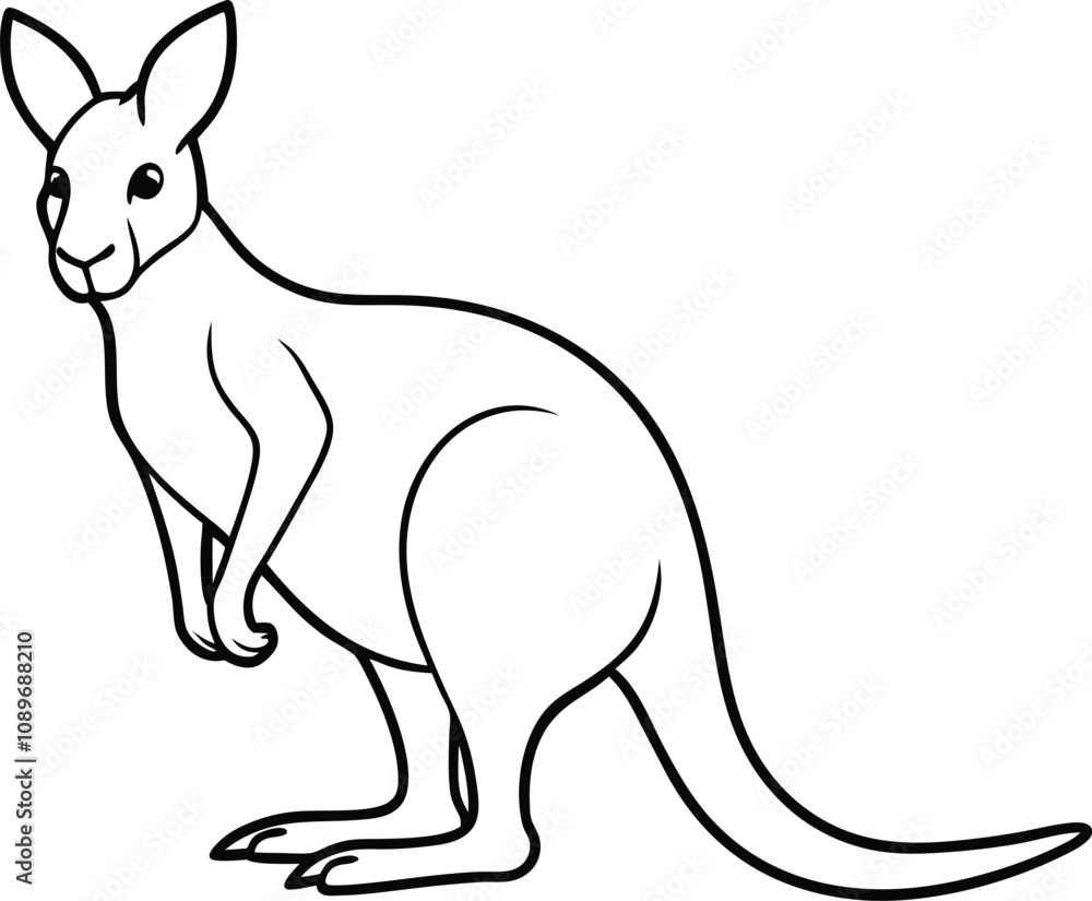 Kangaroo Line Art Kangaroo Line Art