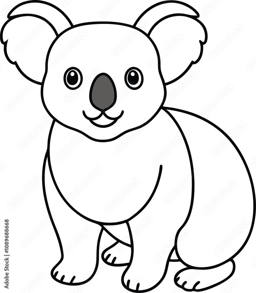 Obraz premium Koala Line Art