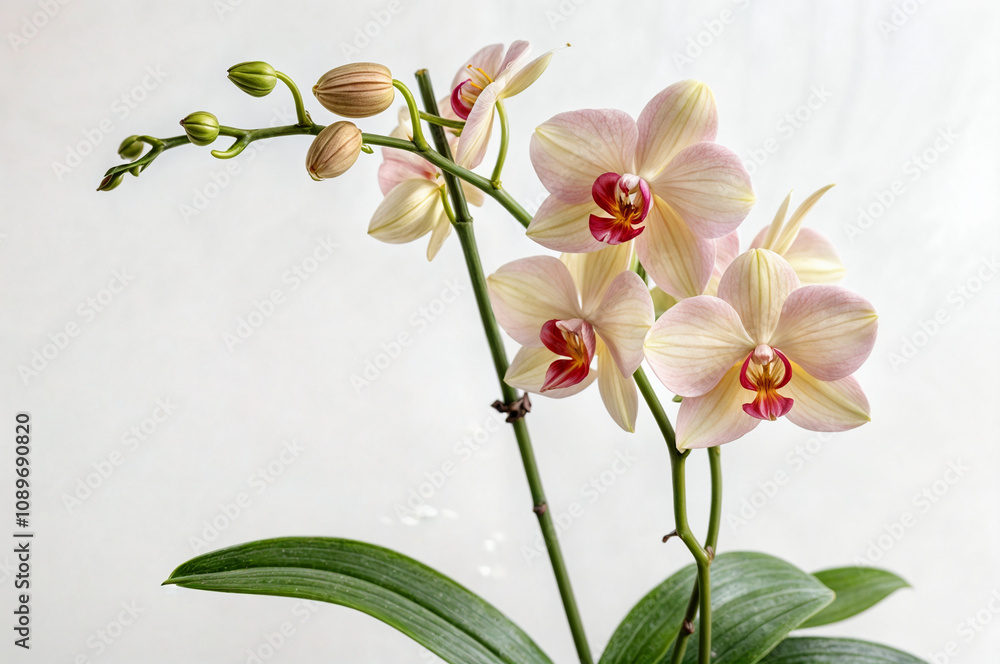 Fototapeta premium flower, orchid, on a white background