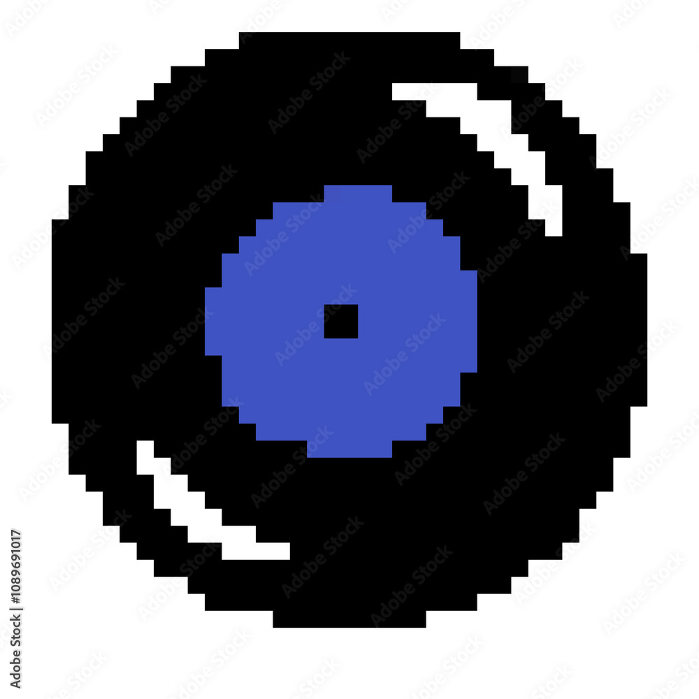 Obraz premium Pixel Art vinyl record