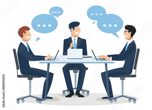 Three young men in business attire sitting at the ta 1721126627 4 photo