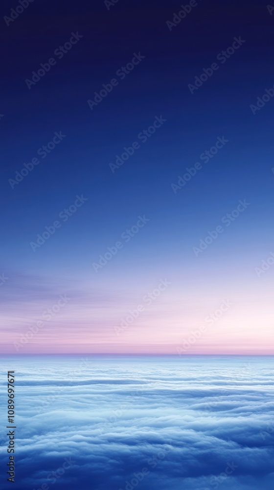 Fototapeta premium Serene Cloudscape Beneath Twilight Sky