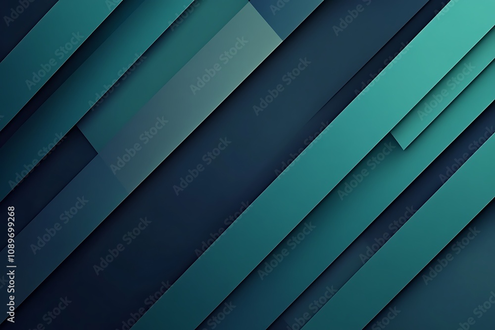 Obraz premium Subtle upward diagonal lines in teal over a navy gradient