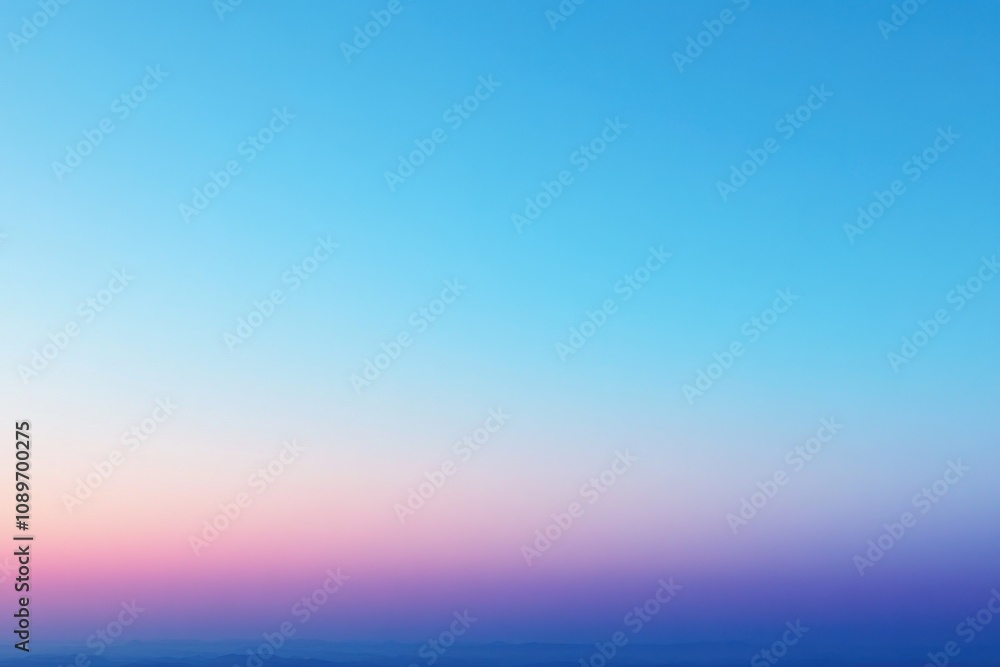Serene Pastel Sky Over Distant Mountains Serene Pastel Sky Over Distant Mountains
