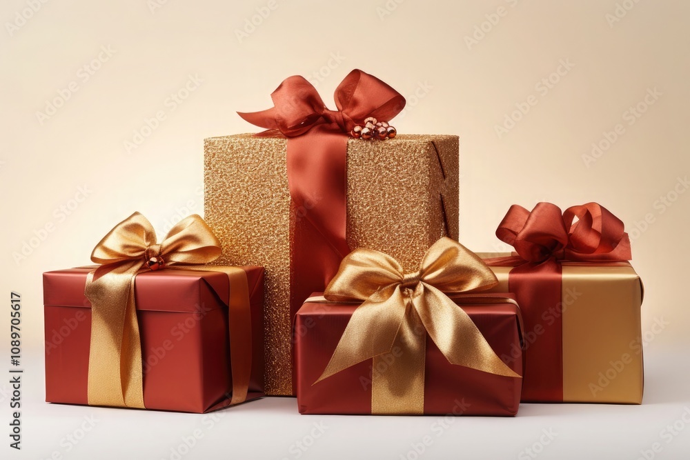 Fototapeta premium Gift boxes on a white background