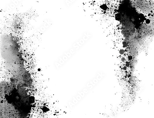 Abstract Black and Gray Paint Splash Background