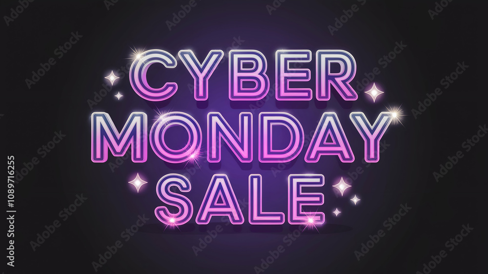 Fototapeta premium Cyber Monday design. Cyber Monday sale banner. Cyber monday sales background.