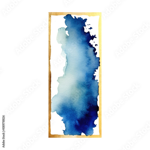 Blue Watercolor Painting photo