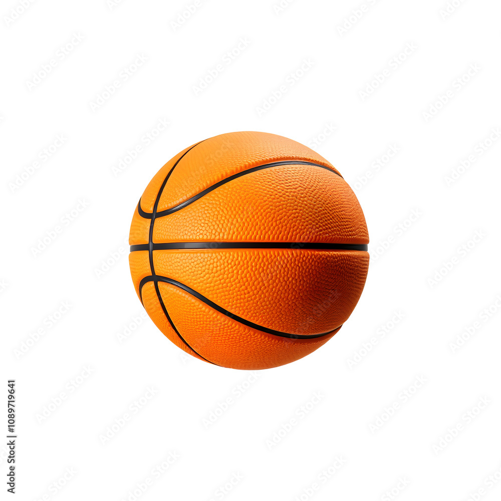 Fototapeta premium Orange basketball ball isolated on white background, clipping path, full depth of field. Generative AI