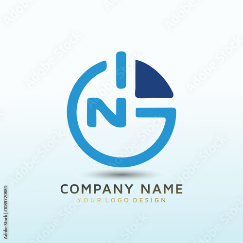 letter NG vector logo design