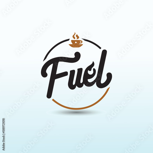 fuel coffee shop logo design idea