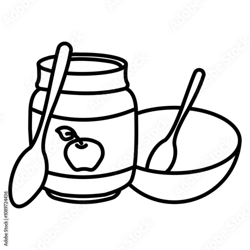 baby food icon element for design