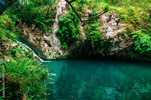 Photography a small natural pond