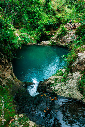 фотографія a small natural pond