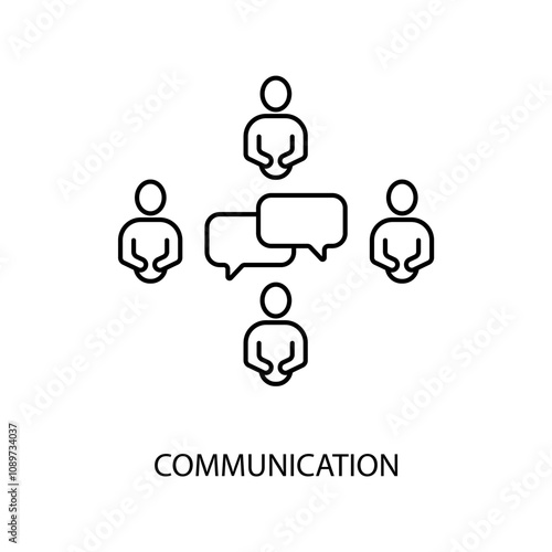 
communication concept line icon. Simple element illustration. communication concept outline symbol design.