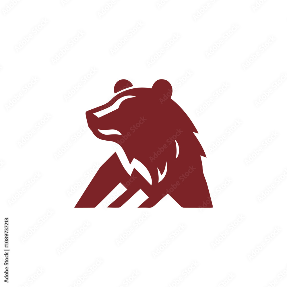 Fototapeta premium Bear Logo Design Template isolated on white background