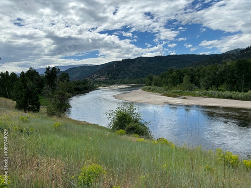 Bitterroot River near Missoula in Western Montana.