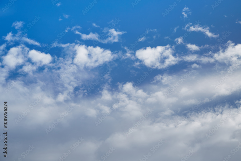 ridge of white clouds in the blue sky ridge of white clouds in the blue sky