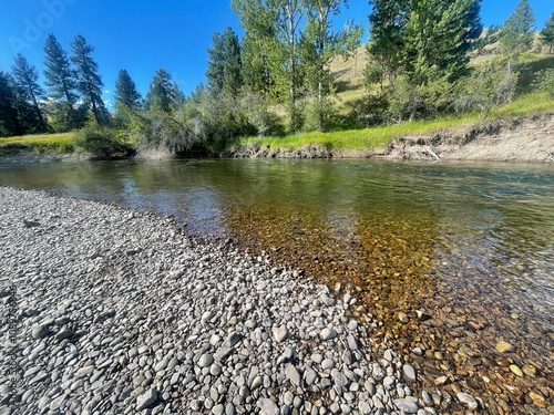 Summer on the Bitterroot River, near Missoula, in Western Montana.